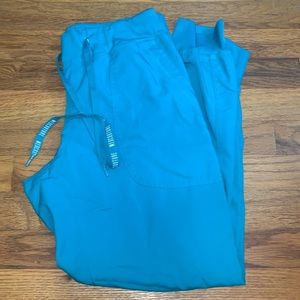 Med Couture Touch Teal Jogger Scrub Pants